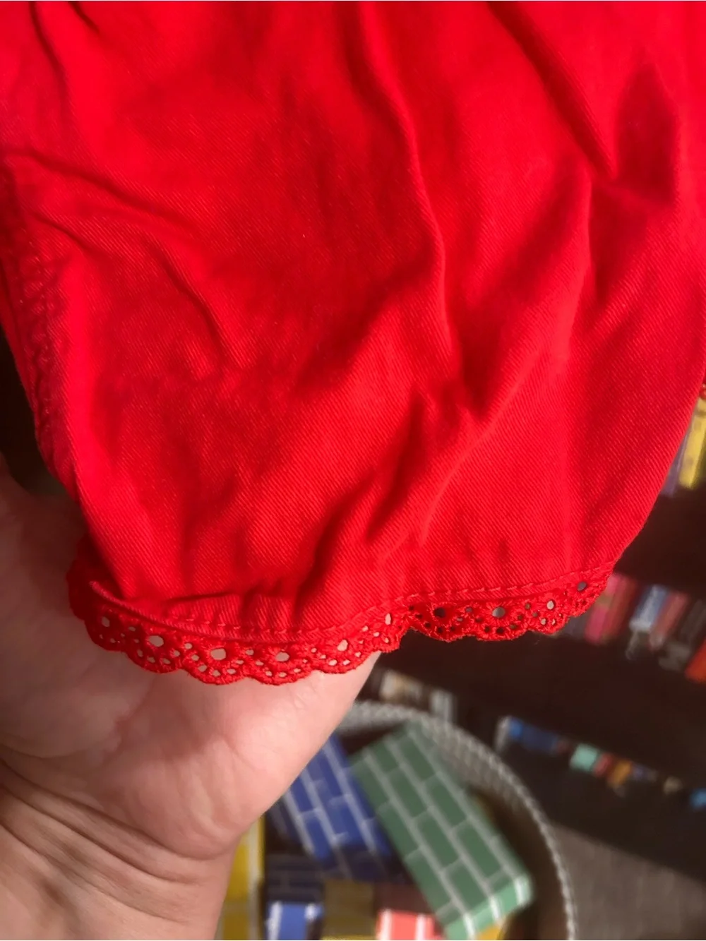 OshKosh B'gosh Bright Red Toddler Shortalls with Front Pocket